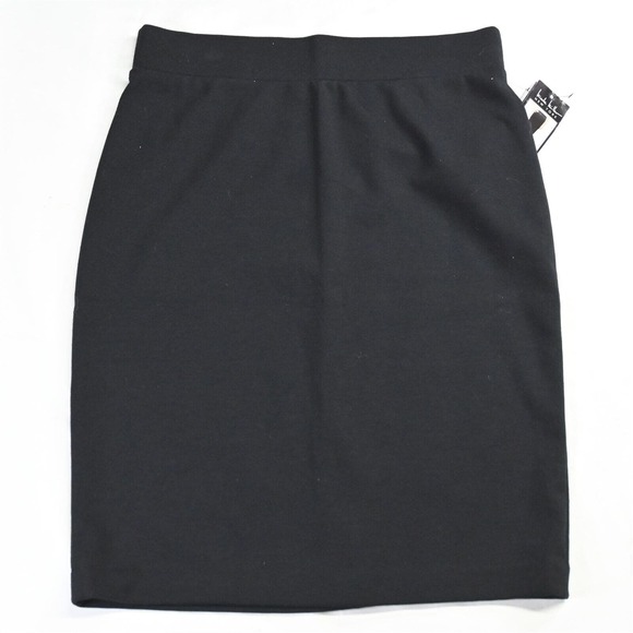 NEW Nicole Miller‎ Small Black Ponte Pull On Pencil Skirt - Picture 1 of 8